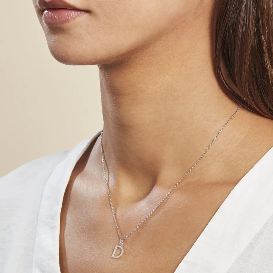 Outlet Histoire d'Or Pendentif Ionia Lettre or blanc