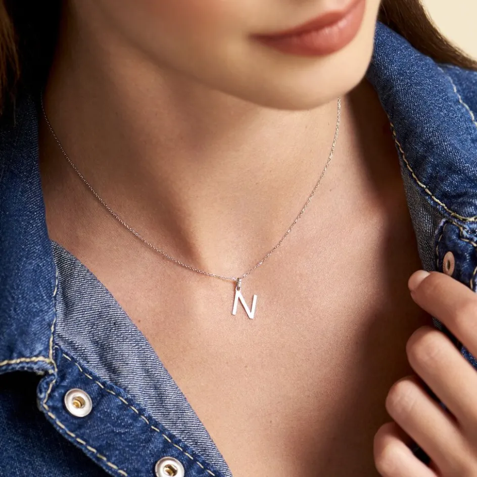 Online Histoire d'Or Pendentif Ionia Lettre or blanc