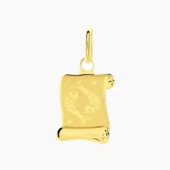 Outlet Histoire d'Or Pendentif Lamie Zodiaque Parchemin Or Jaune