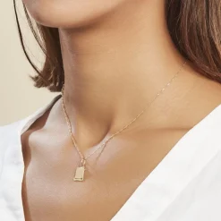 Outlet Histoire d'Or Pendentif Lamie Zodiaque Parchemin Or Jaune