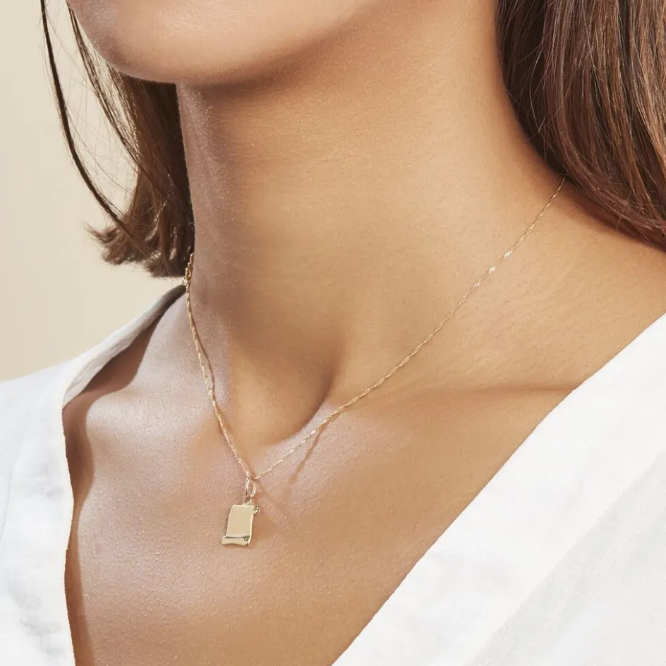 Outlet Histoire d'Or Pendentif Lamie Zodiaque Parchemin Or Jaune