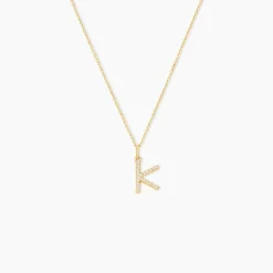 Outlet Histoire d'Or Pendentif Lettre K Or Jaune Oxyde
