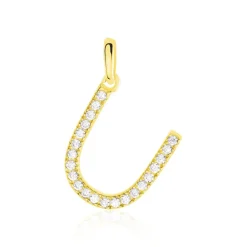 Outlet Histoire d'Or Pendentif Lettre U Or Jaune Oxyde