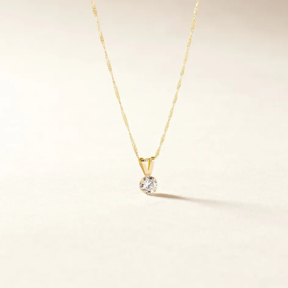 Best Histoire d'Or Pendentif Mabila Or Jaune Oxyde De Zirconium