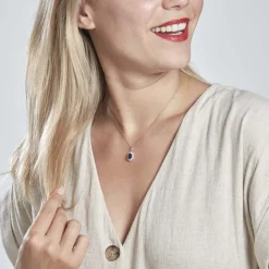 Sale Histoire d'Or Pendentif Diamants or blanc saphir