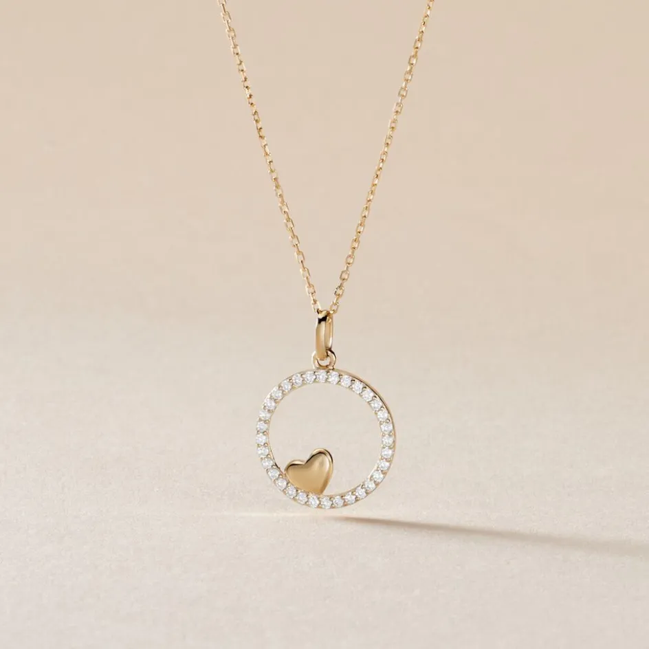 Best Histoire d'Or Pendentif Or Jaune Roman Oxyde