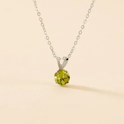 New Histoire d'Or Pendentif Pepilla Or Blanc Péridot