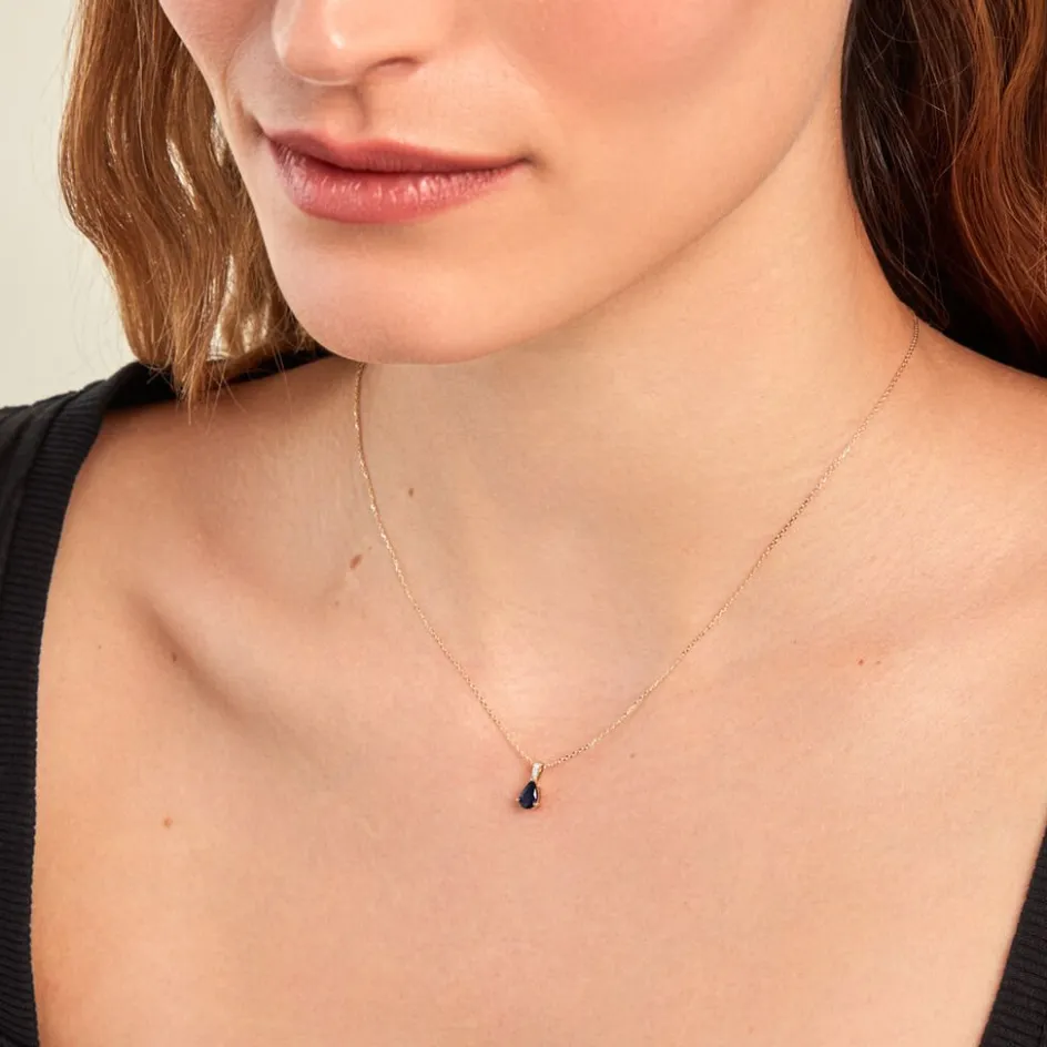 Discount Histoire d'Or Pendentif Pâris Diamant or jaune saphir