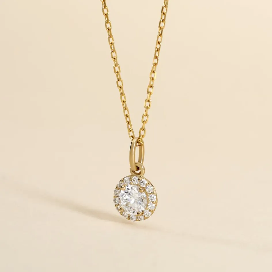 Outlet Histoire d'Or Pendentif Seghira Or Jaune Oxyde De Zirconium