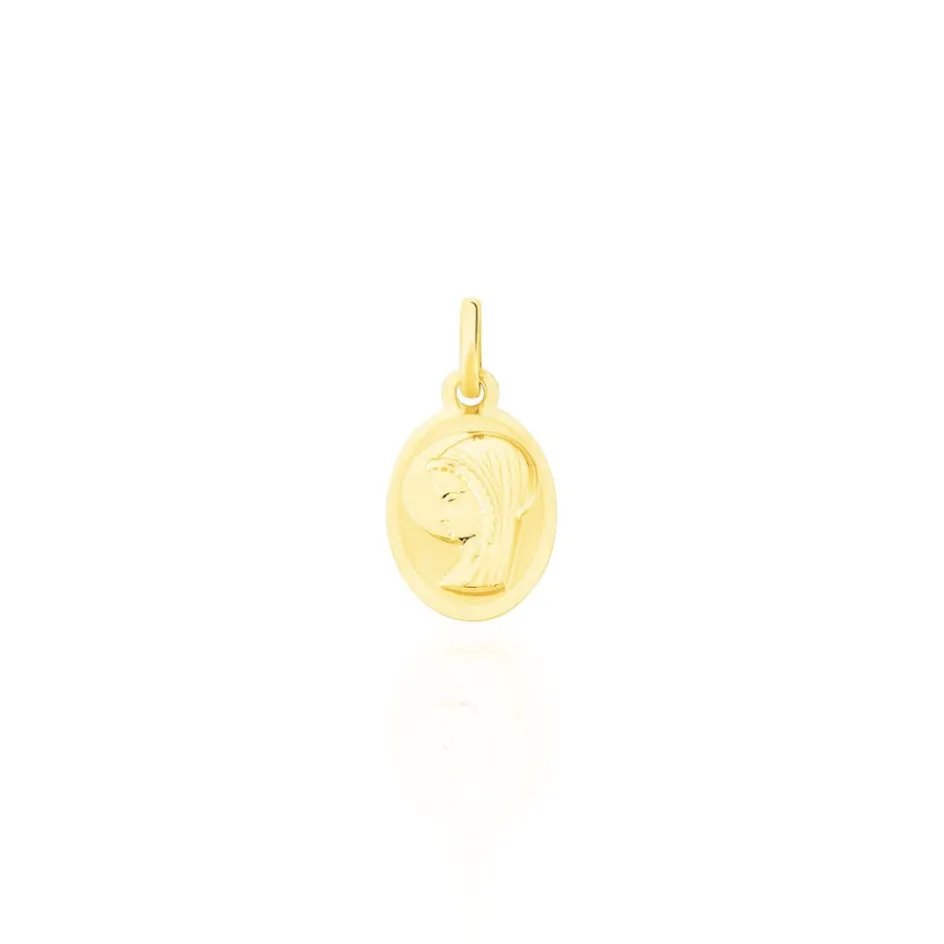 Outlet Histoire d'Or Pendentif Vierge Ovale Or Jaune
