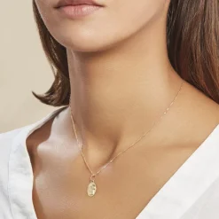 Outlet Histoire d'Or Pendentif Vierge Ovale Or Jaune