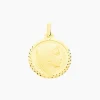 Outlet Histoire d'Or Pendentif Vierge Rond Strie Or Jaune