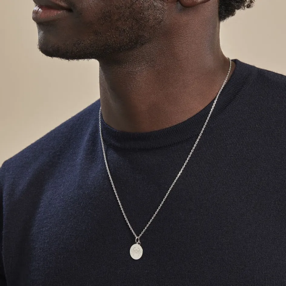 Outlet Histoire d'Or Pendentif Zodiaque Rond Argent Blanc