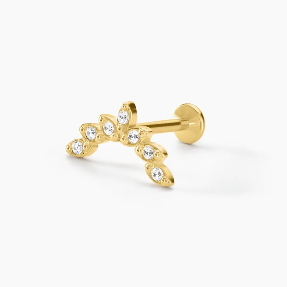 Best Histoire d'Or Piercing D'hélix Annecy Acier Jaune Cristal