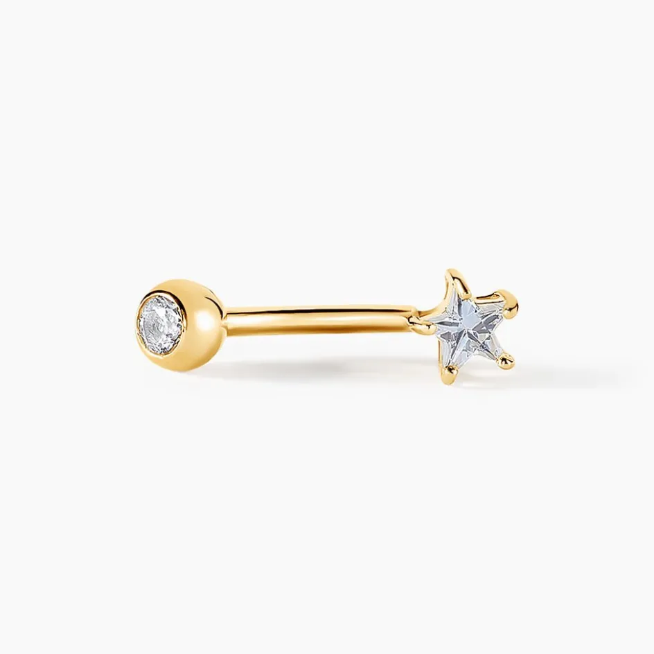 Outlet Histoire d'Or Piercing D'oreille Et/ou D'arcade King Or Jaune Oxyde De Zirconium