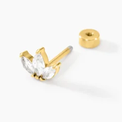 Sale Histoire d'Or Piercing Gandie De Zirconium acier jaune oxyde