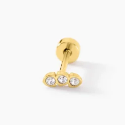 Outlet Histoire d'Or Piercing Pirias De Zirconium acier jaune oxyde