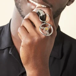 JOURDAN Porte Clefs Mariemeae Acier Bicolore* Autres Bijoux