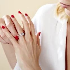 Clearance Histoire d'Or Solitaire Aarone Or Blanc Oxyde