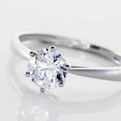 Clearance Histoire d'Or Solitaire Or Blanc Laurian Oxyde De Zirconium Blanc or blanc oxyde