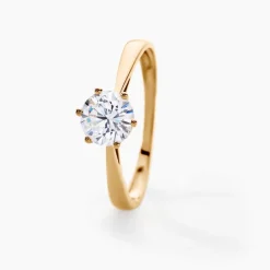 Sale Histoire d'Or Solitaire Or Jaune Laurian Oxyde De Zirconium Blanc or jaune oxyde